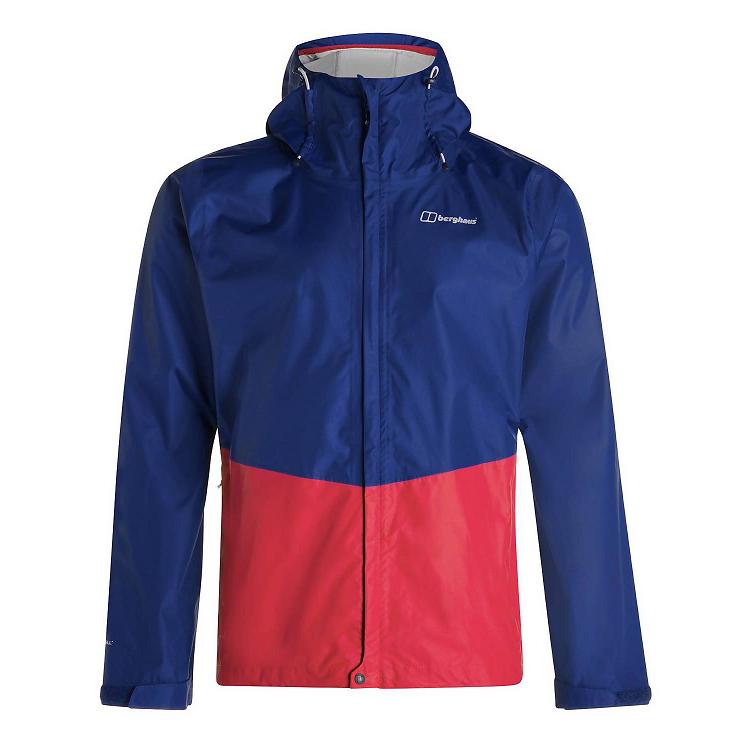 Pánska Nepremokavá Bunda Berghaus Gore Tex Deluge Modre Červené Slovensko 6710ERQNA